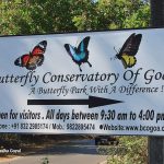 Butterfly conservatory nearby sign board