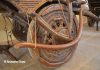 Intricately carved wooden Wheel at Goa Chakra Museum