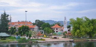 Buddhist Temple on Banks of River Kwai, Kanchanaburi