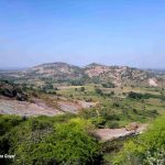 Landscape view of the Yadagirigutta Hills, Hyderabad