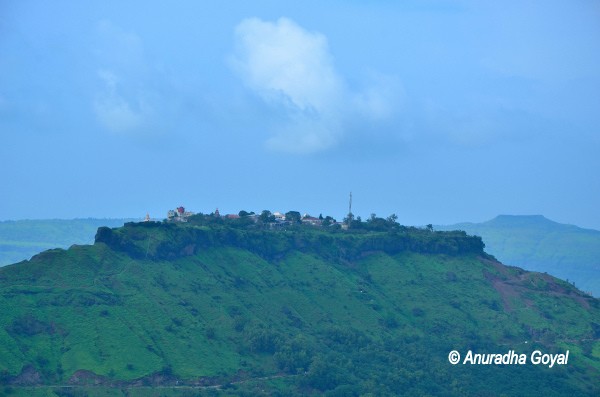 Landscape view of the Sajjangad Fort