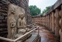 Buddha at Sanchi Stupa