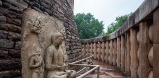 Buddha at Sanchi Stupa