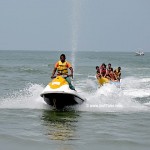 Adventure girl from Karnataka taking guests on a Banana Ride