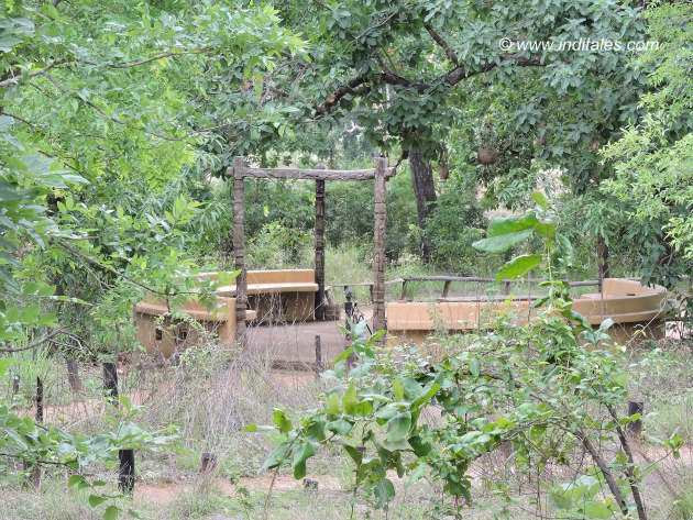 Kanha Earth Lodge Reception Area