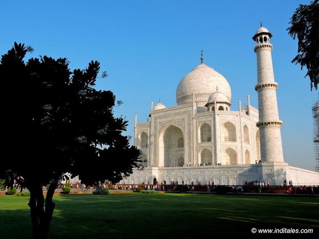 Garden view of Taj Mahal