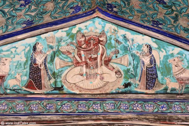 Lord Ganesha Panel painting at Chitrashala, Bundi