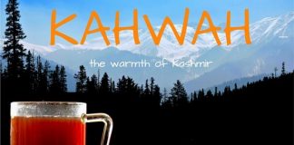 Kahwah or Kahwa the Kashmiri drink or beverage