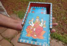 Painted wooden boxes at Sawantwadi Palace