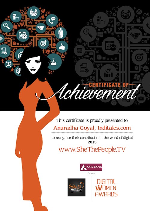 Digital women award Anuradha Goyal