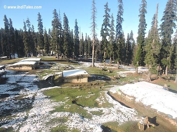 Snow-clad shepherd huts