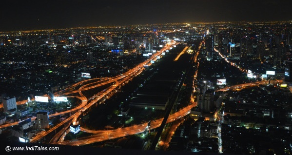 Bangkok at Night View from 84th floor of Baiyoke Sky Hotel