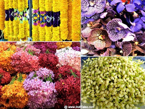 Vibrant flowers at Bangkok Flower Market, Night Market in Bangkok