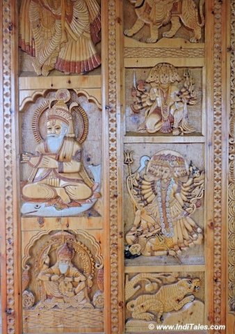 Carved wooden panels of Hatu Mata Temple