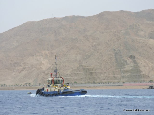 View of Aqaba, Jordan from Red Sea