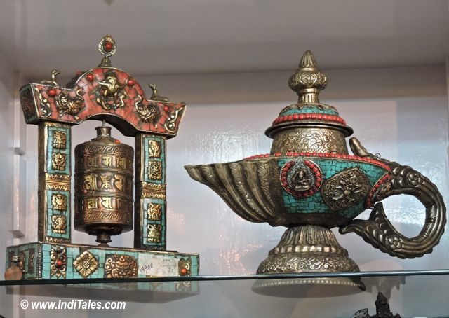 Embellished Prayer Wheel as Sikkim Souvenirs