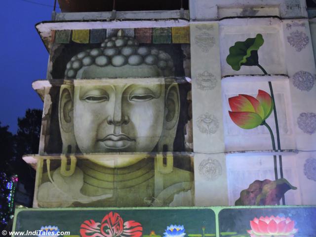 Buddha Mural at M G Marg, Gangtok city