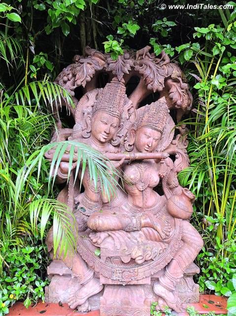 Radha Krishna stone sculpture