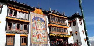 Unveiling of Tangkha at Spitul Monastery, Ladakh