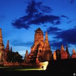 Ayutthaya Wat Chaiwatthanaram at Night