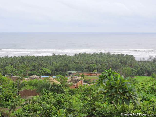 View of Konkan Coast from hilltop temple