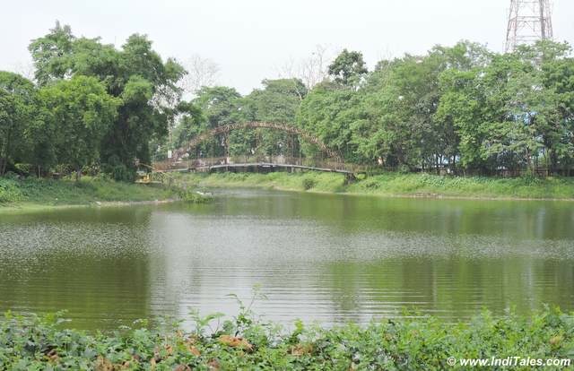 Lake with a bridge near Cooch Behar Palace