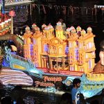 Colorful Boat at Dev Deepawali function, Sankhali, Goa