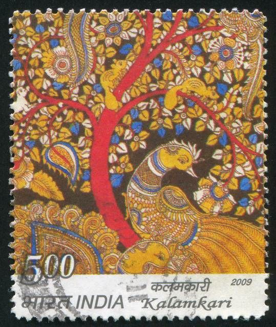 A Kalamkari stamp issued by Govt of India