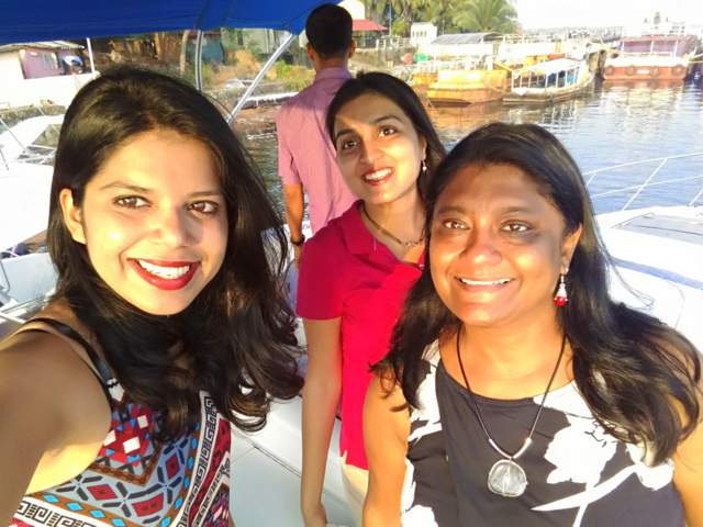 With friends on a Yacht in Goa