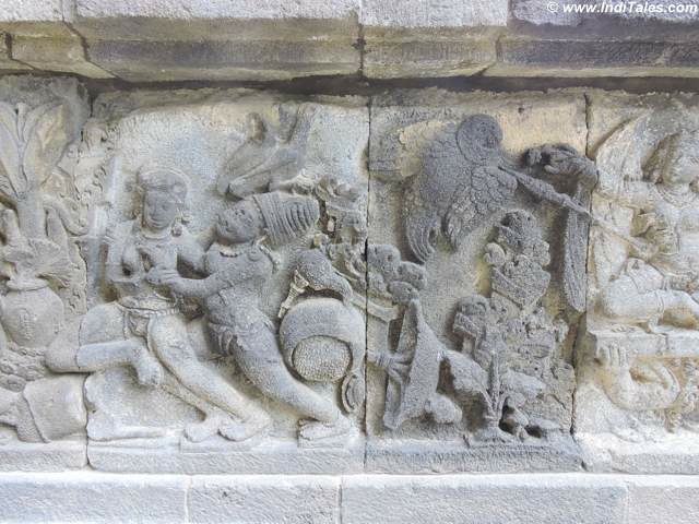 Jatayu Scene Ramayana Panels at Prambanan Shiva Temple