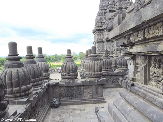 Bell like Balustrade tops of Prambanan Temples