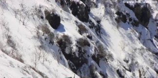 Snow clad mountains en route Nathu La Pass