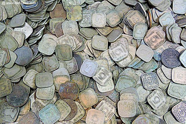 Coins at an Antique Shop