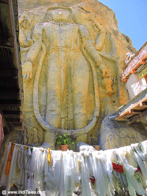 मुल्बेक मठ में मैत्रयी बुद्ध की प्रतिमा 