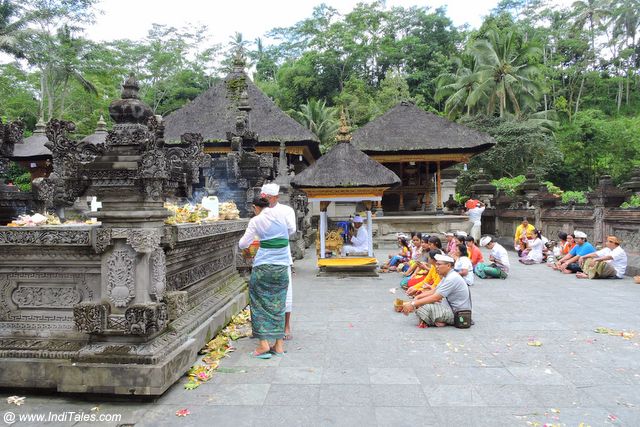 Devotees worshiping at Tirta Empul Temple