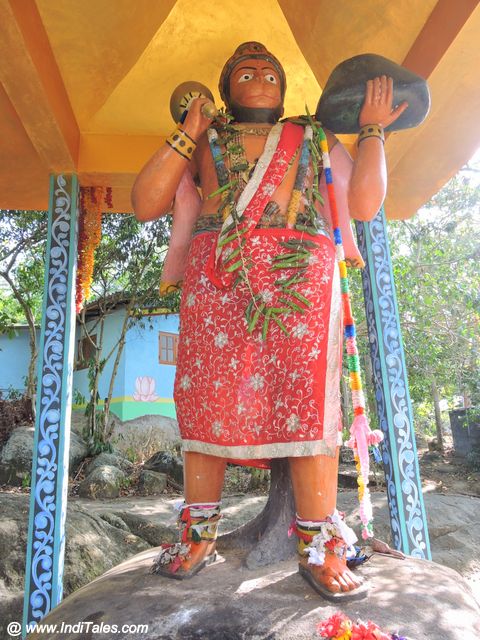 Hanuman Statue at Rumassala Forest in Sri Lanka