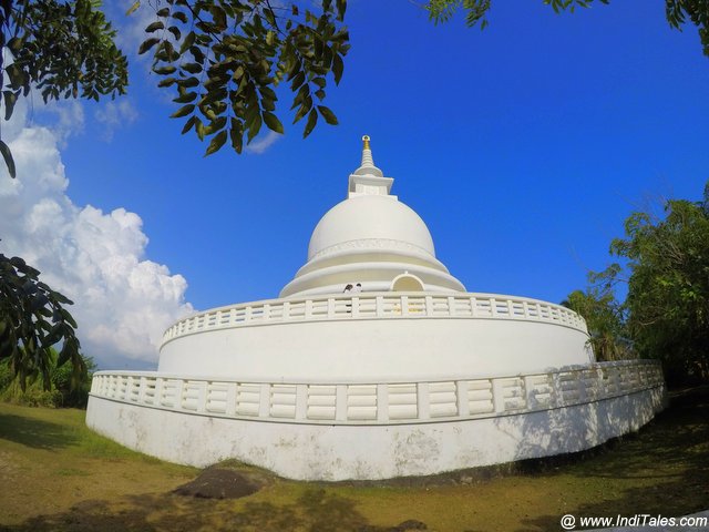 Shanti Stupa at Rumassala Forest in Sri Lanka