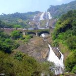 Dudhsagar Waterfalls with Iconic Train passing scene