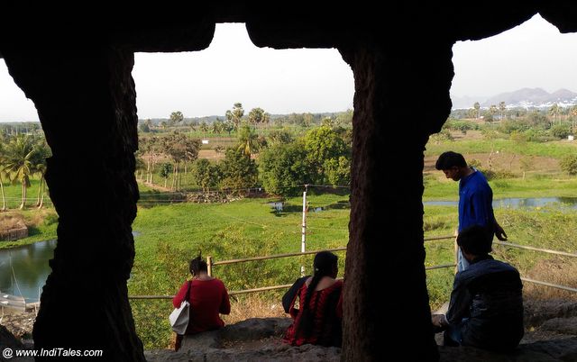 View from inside the caves