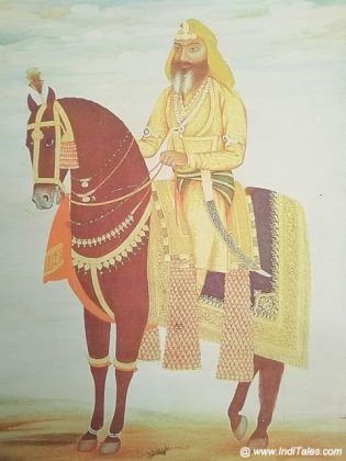 A warrior on a horse portrait