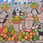 Vegetable Market in his style wall murals