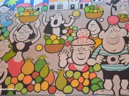 Vegetable Market in his style wall murals