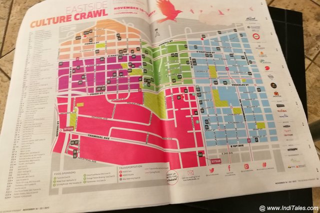 Eastside Culture Crawl Map - Vancouver BC