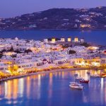 Mykonos Greece at Dusk