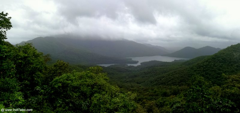 Anjunem Dam waters panoramic view from Chorla Ghat