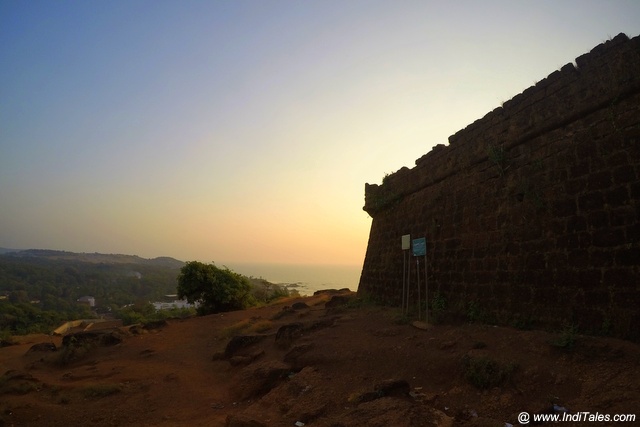 Chapora Fort wall, the Sea in the background