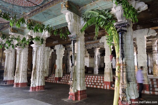 Pillars of Ugr Narsimha Temple in the Varadharaja Perumal Temple Complex