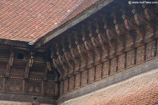 Kuthiramalika Palace smiling wooden horses panel