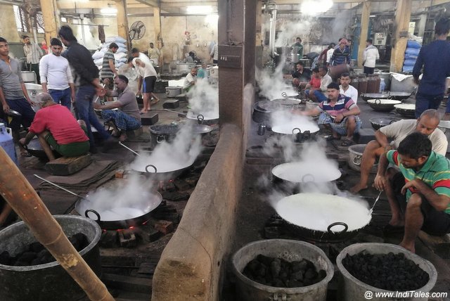 Boiling Milk for making Peda