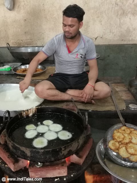 Making of Malpua sweet dish